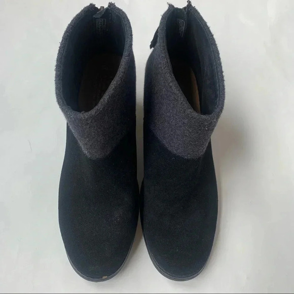 Toms Lacy Ankle Bootie Black and Grey Tassle Zipper Size 6.5 - Picture 3 of 13